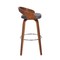 Armen Living Sonia 30" Bar Height Swivel Gray Faux Leather and Walnut Wood Bar Stool LCSOBAGRWA30 - alternate 8